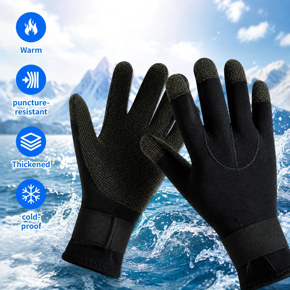 3mm Neoprene Wetsuit Gloves | Thermal Kevlar Diving Gloves Wetsuit Diving Gloves P3