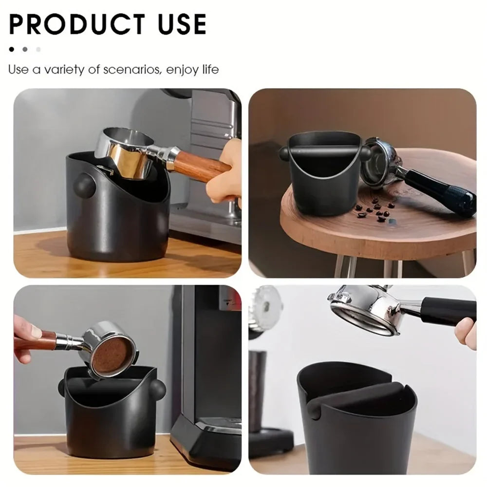 Espresso Knock Box – Anti-Slip Coffee Grounds Dump Bin Espresso Knock Box P3