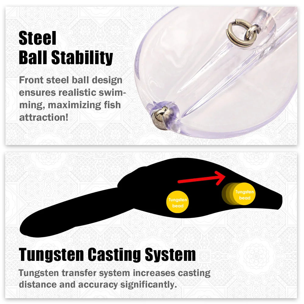 B&U UV Deep Diver Crankbait – Floating Hard Lure Pike & Zander Deep Diver Crankbait P3