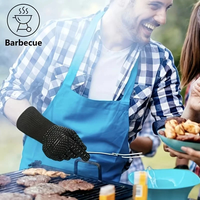 Heat-Resistant BBQ & Oven Mitts | Silicone Non-Slip Gloves Oven Mitts P3