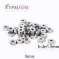 18K Gold Plated Round Spacer Beads 4/5/6mm – DIY Jewelry Jewelry Spacer Beads P3 Rhodium Plated-5mm 20 pieces