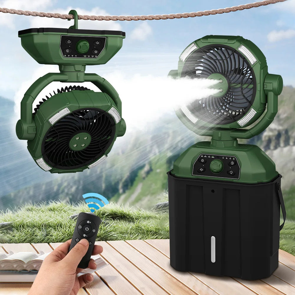 Portable USB Rechargeable Camping Fan with Misting Spray Portable Misting Fan P3
