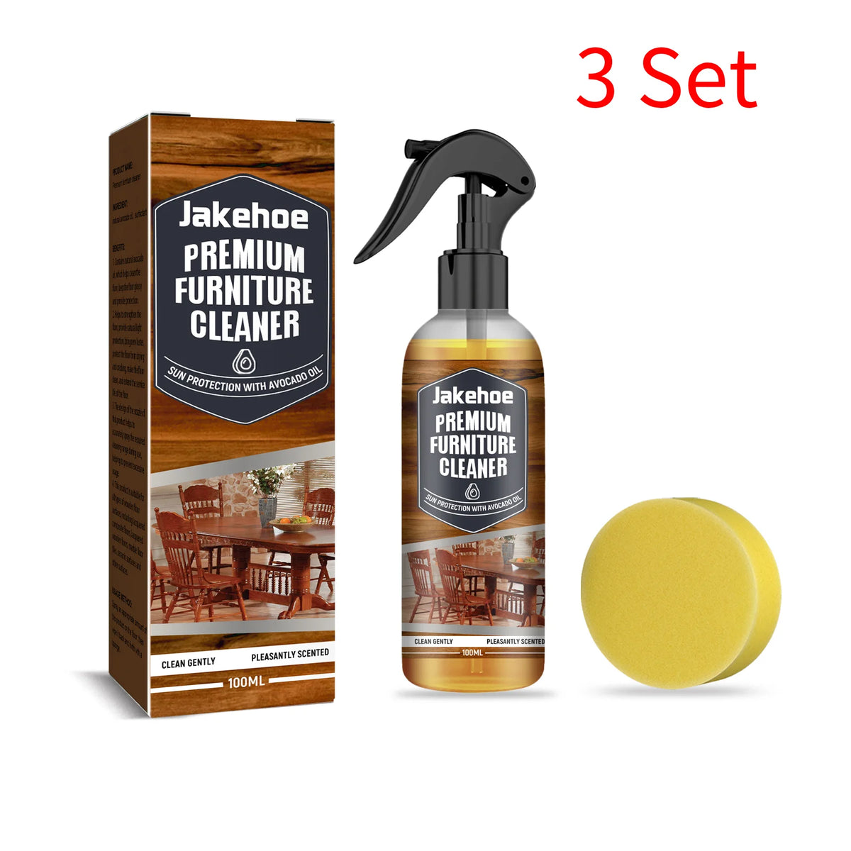 JAKEHOE Floor Cleaner Spray – Wood, Marble & Tile Polish Floor Cleaner Spray P3 3 Set