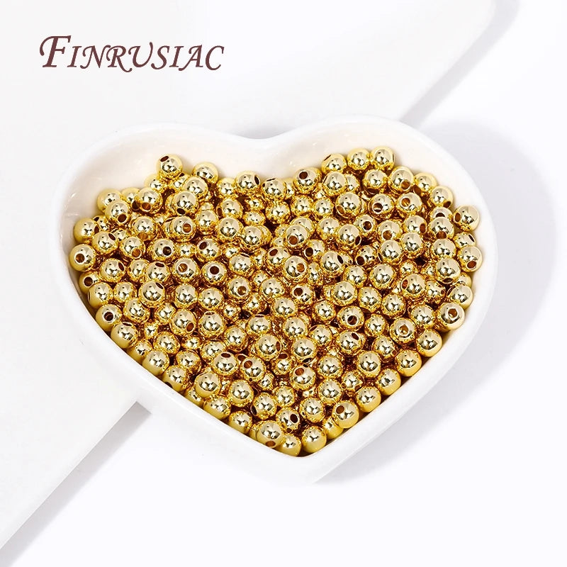 18K Gold Plated Brass Spacer Beads 2–8mm | DIY Jewelry Making Jewelry Spacer Beads P3