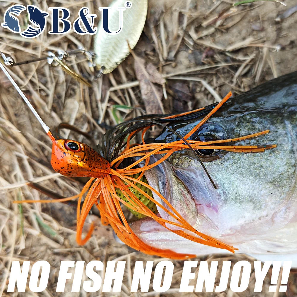 B&U Dual Blade Spinnerbait Lure – Bass & Pike Freshwater/Saltwater Spinnerbait Fishing Lure P3