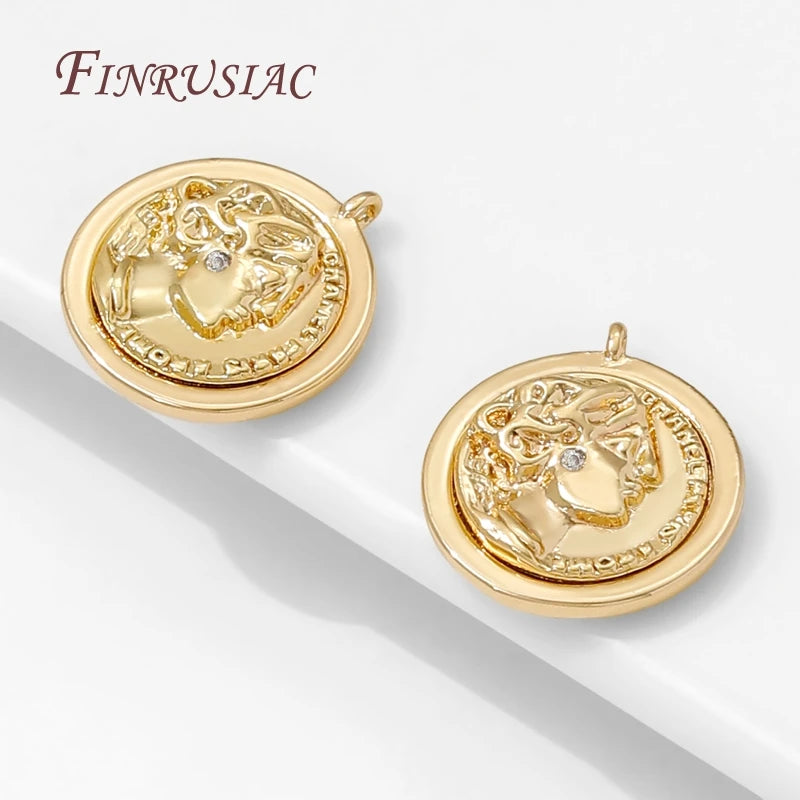 18K Gold Plated Elizabeth Charm Pendants | DIY Jewelry Making Jewelry Charm Pendant P3