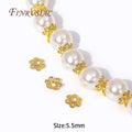 18K Gold Plated Flower Bead Caps – Brass Filigree DIY Jewelry Jewelry Bead Caps P3 18KGold Plated 200 PCS