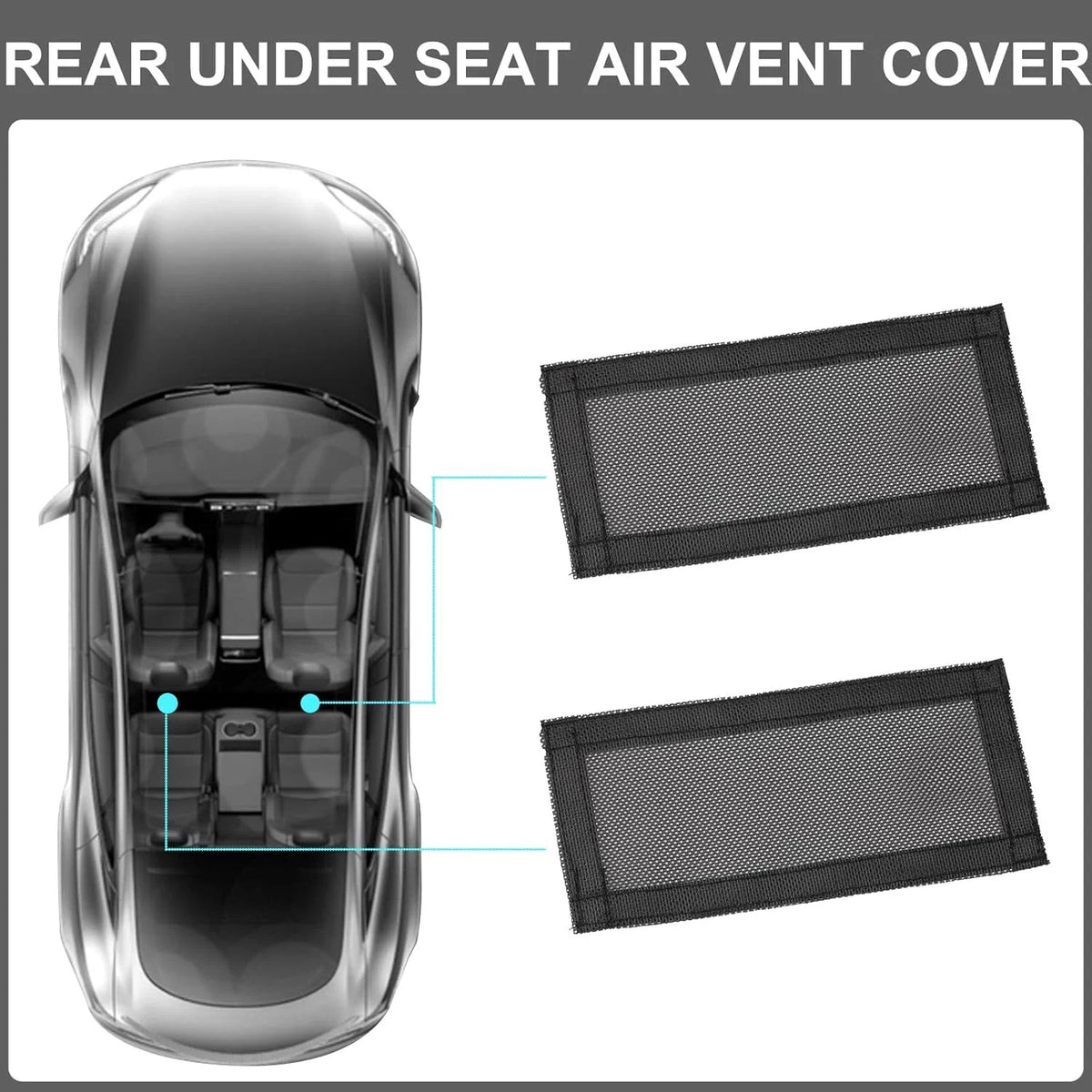 Tesla Model 3/Y Under-Seat Air Vent Protective Mesh Cover 2-Pack Car Vent Cover P3