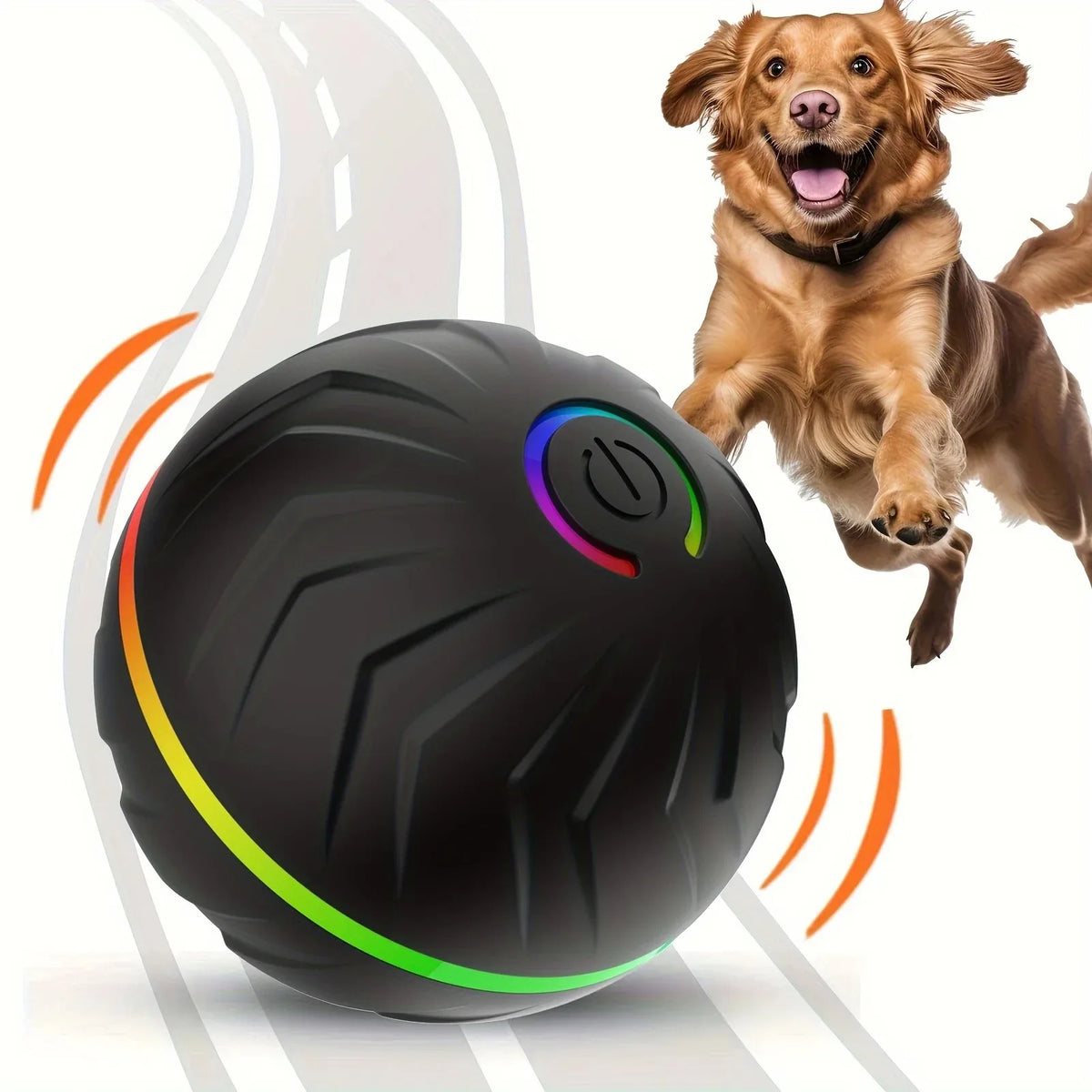 NOCCLILI Interactive Dog Toy – Rolling, Lights & 4Hr Battery Interactive Dog Toy P3