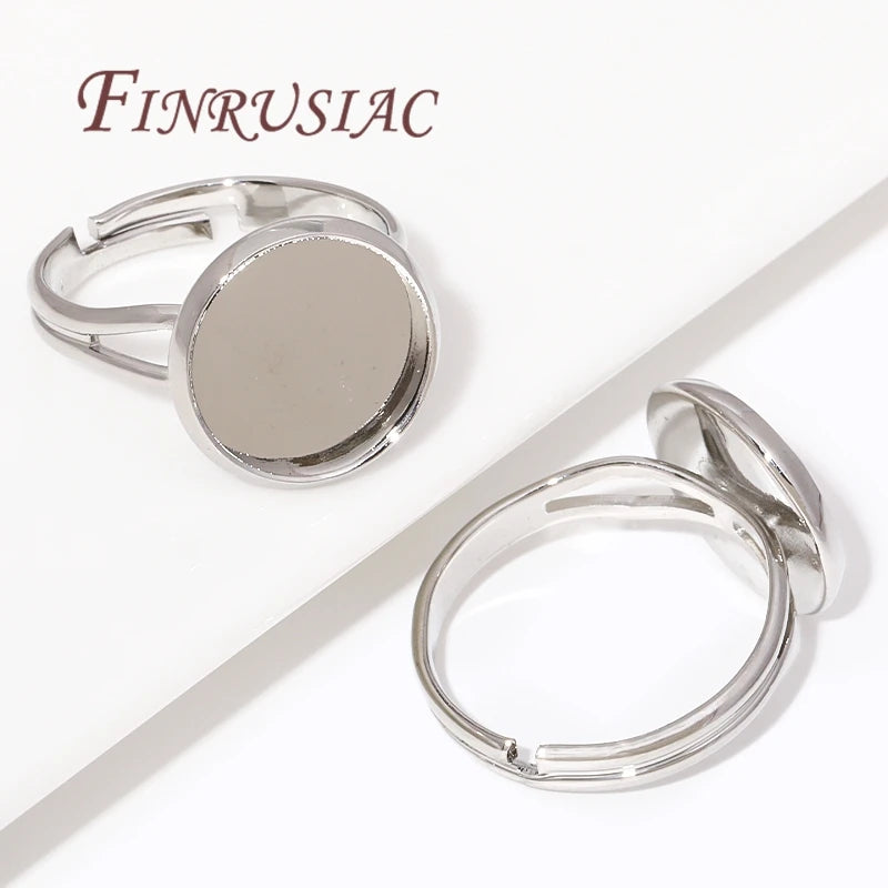 14K Gold Plated Adjustable Blank Ring Settings | DIY Jewelry Ring Blank Settings P3