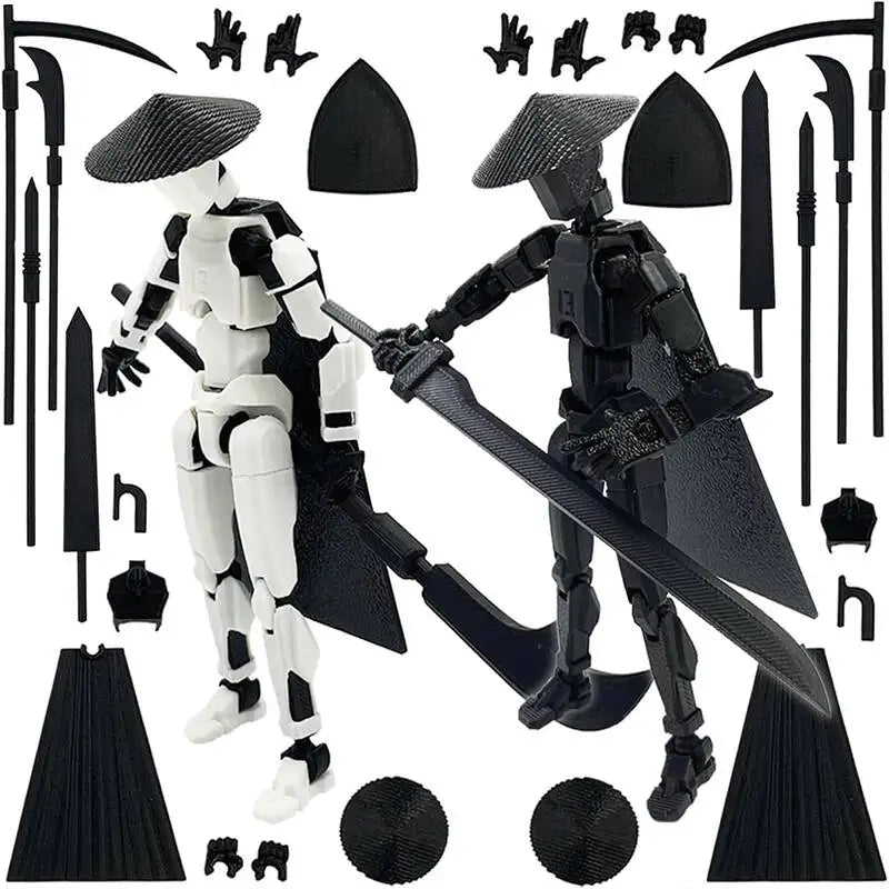 T13 Lucky13 3D Printed Multi-Jointed Robot Action Figure Action Figure P3