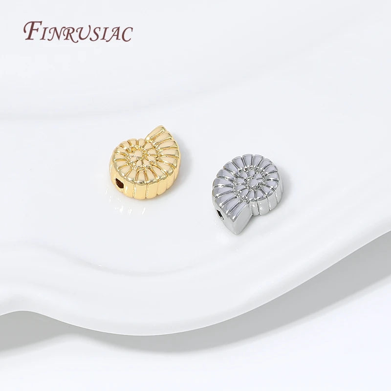 18K Gold Plated Conch Shell Spacer Beads | DIY Jewelry Making Jewelry Spacer Beads P3