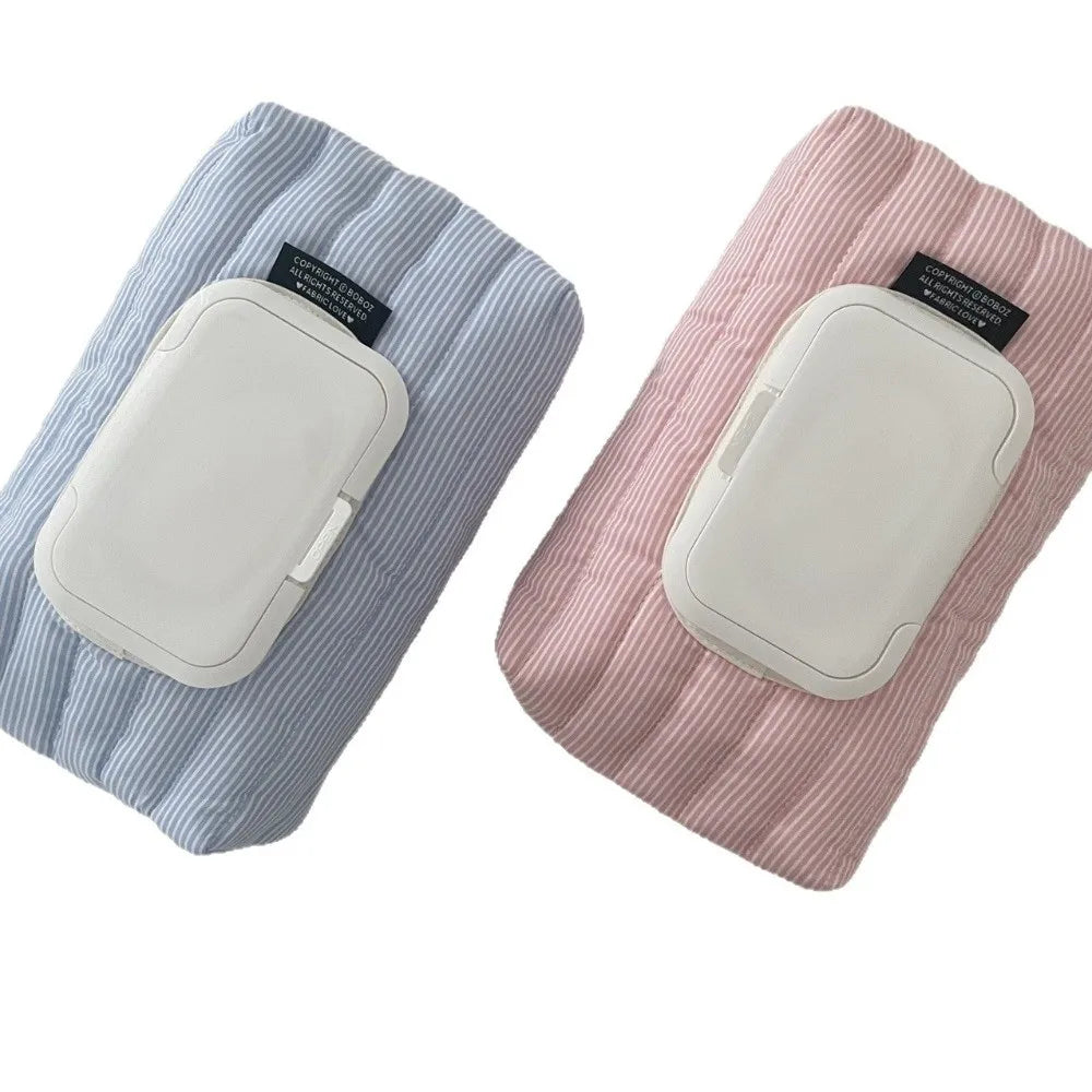 Striped Quilted Wet Wipe Pouch | Portable Tissue Case Organizer Tissue Holder P3