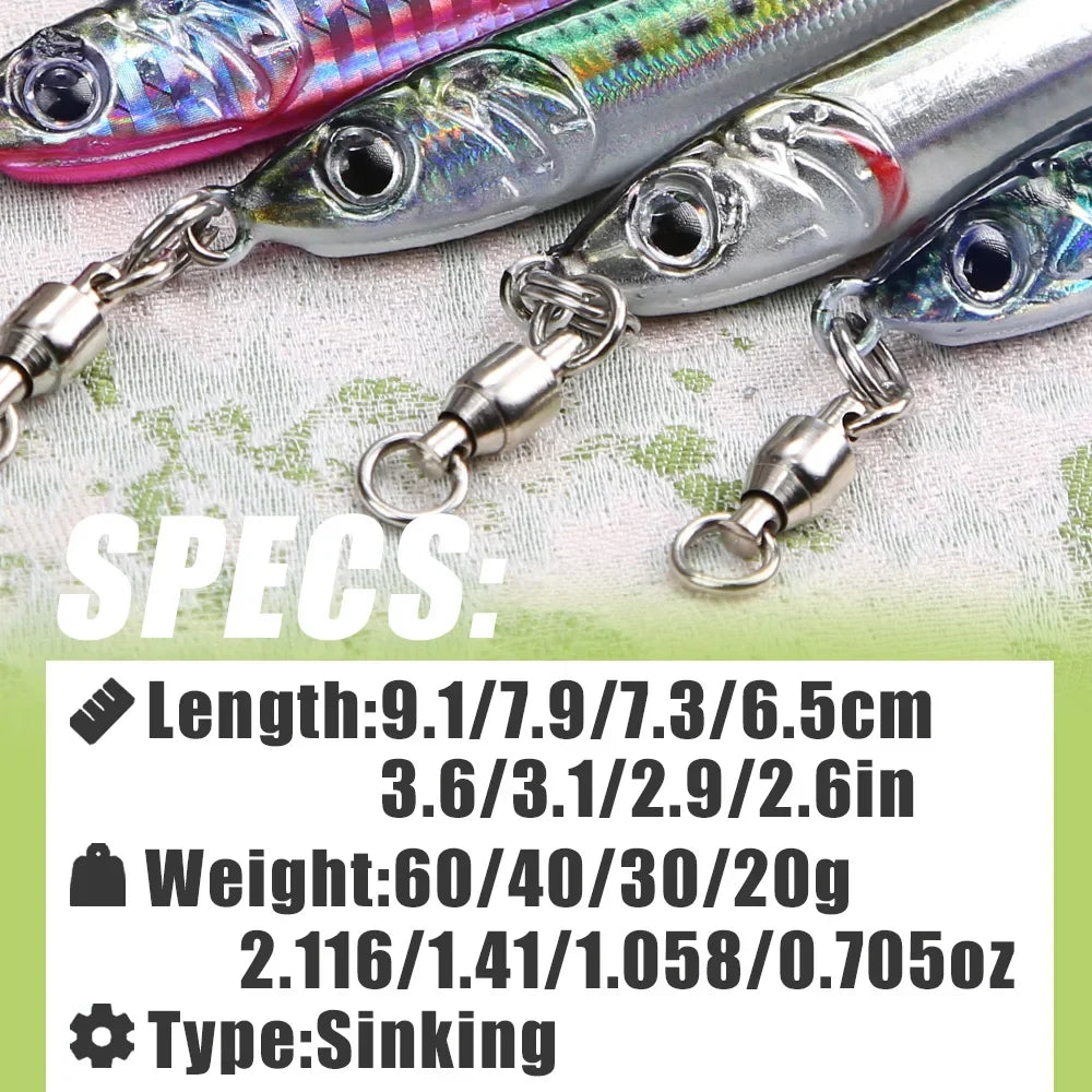 B&U S-Shaped Metal Jig Spoon – Saltwater Shore Casting Lure Metal Jig Lure P3