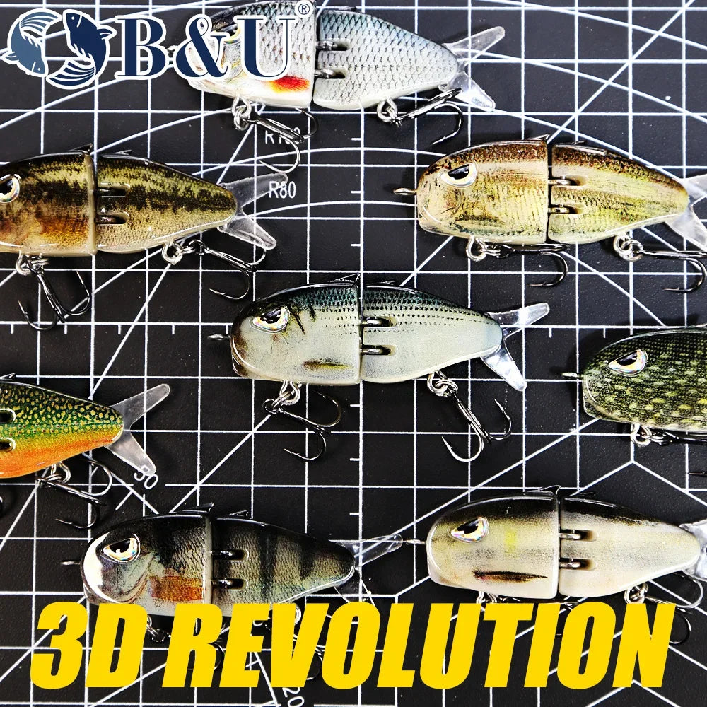 B&U 55mm Slow Sinking Jerkbait – Pike Bass Trout Swimbait Jerkbait Fishing Lure P3