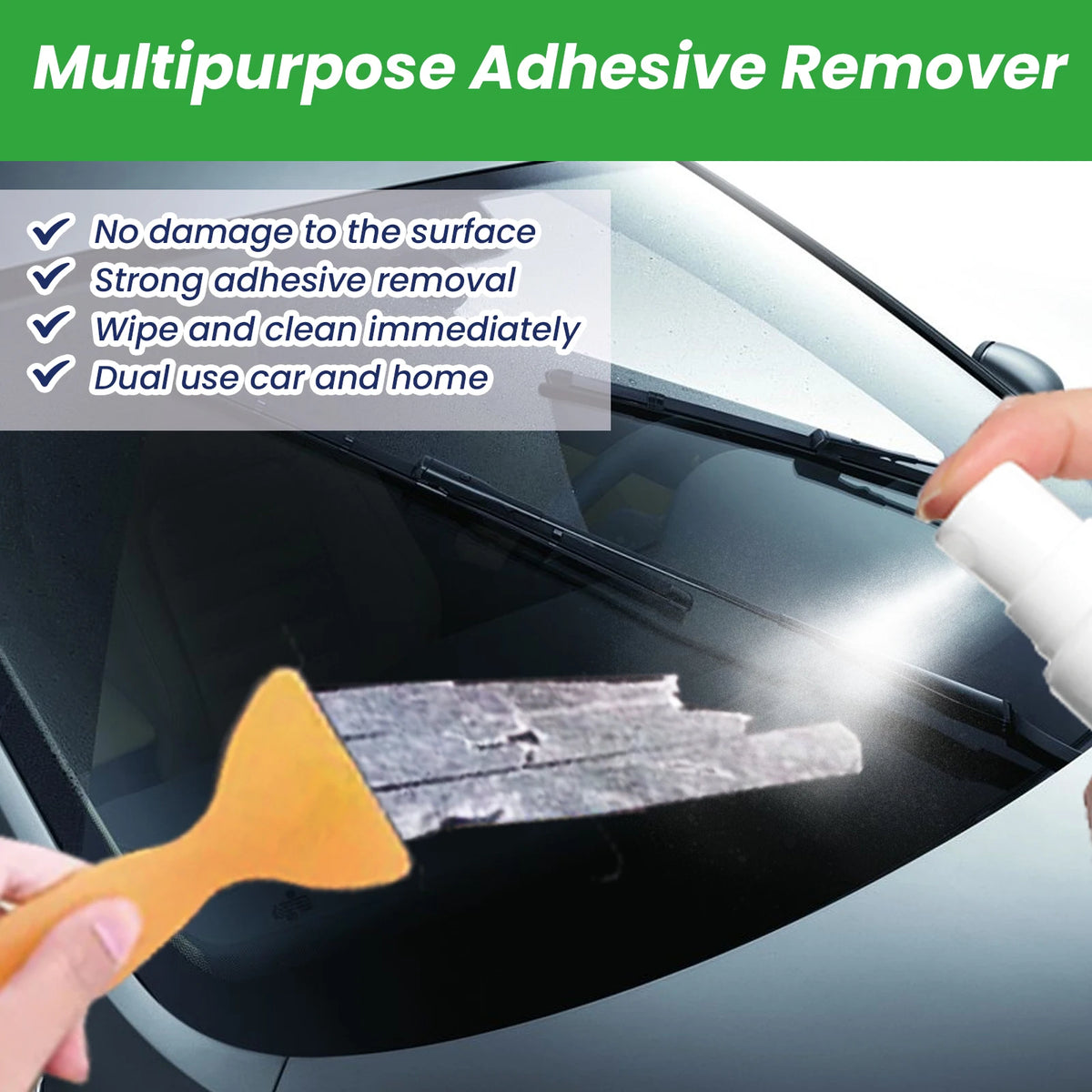 Homonth Multi-Purpose Adhesive Remover Spray 100ml + Scraper Adhesive Remover Spray P3