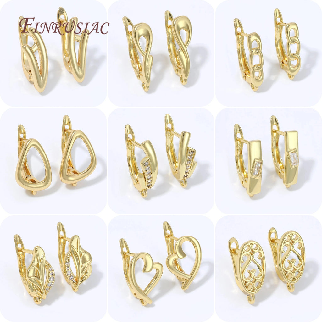18K Gold Plated Huggie Earring Findings | DIY Jewelry Making Earring Findings P3