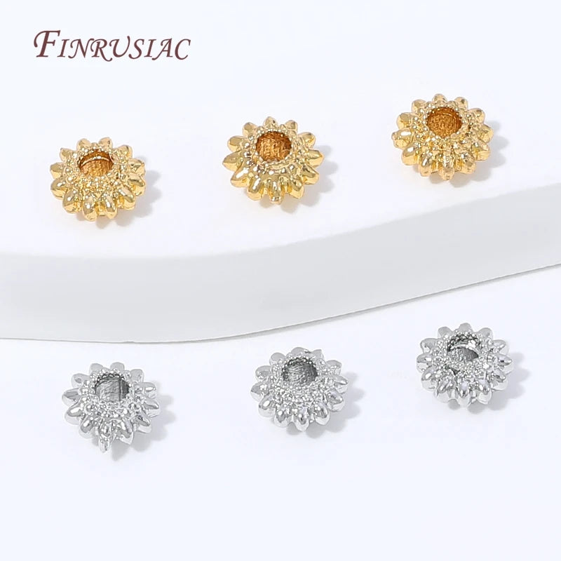18K Gold Plated Flower Bead Spacers for DIY Jewelry Making Jewelry Bead Spacers P3