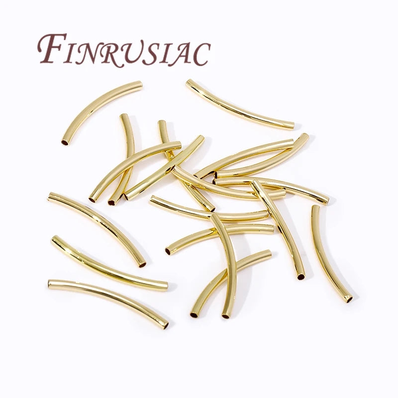 18K Gold Plated Tube Spacer Beads – DIY Jewelry Connectors Jewelry Spacer Beads P3
