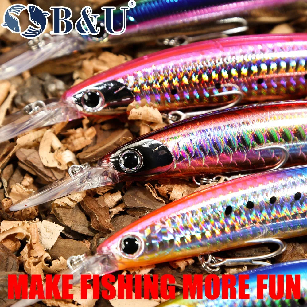 B&U 125mm Sinking Minnow Jerkbait – Seabass Saltwater Lure Saltwater Fishing Lure P3
