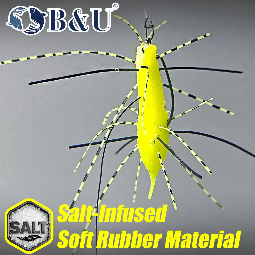 B&U Multi-Tentacle Silicone Soft Lures 4/5pc – Bass Trout Bait Soft Fishing Lures P3