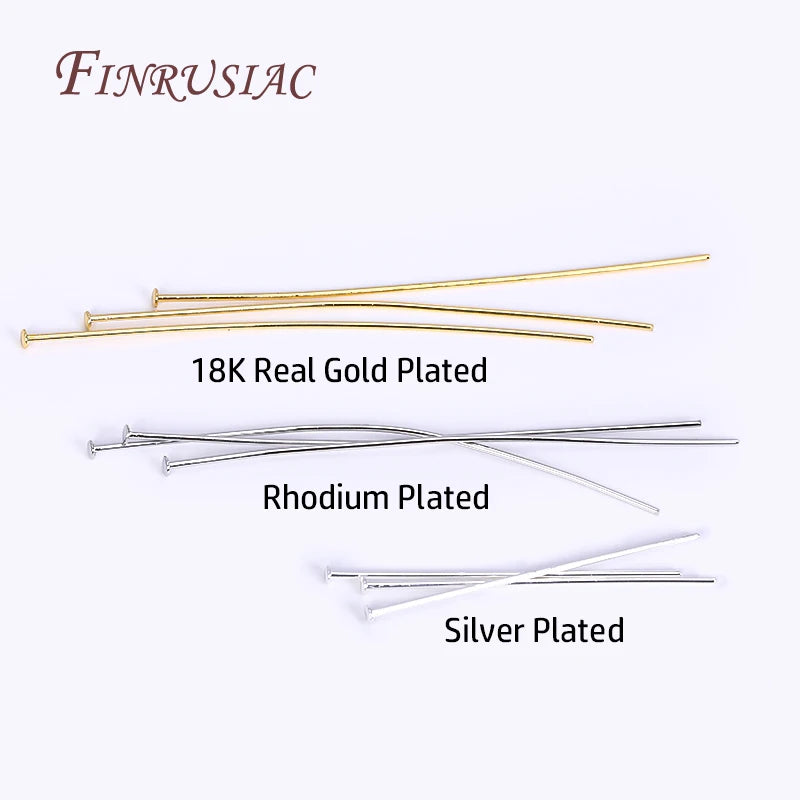 Arc-Shaped Flat Head Pins – Gold/Silver Plated Jewelry Findings Jewelry Pin Findings P3