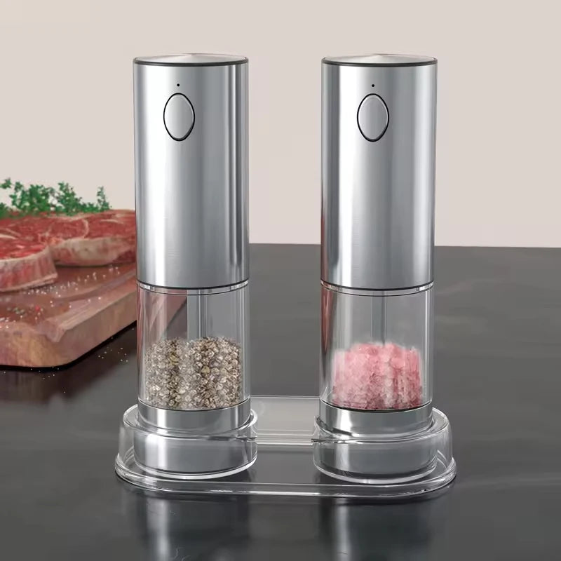 CLITON Electric Salt & Pepper Grinder Set | USB-C Rechargeable Electric Spice Grinder P3