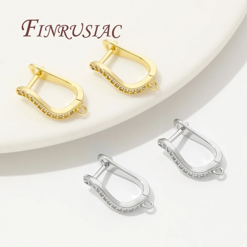 18K Gold Plated Earring Hooks – DIY Jewelry Making Findings Earring Hooks Findings P3