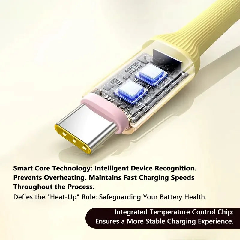 120W USB-C Braided Fast Charging Cable | iPhone & Android USB-C Charging Cable P3