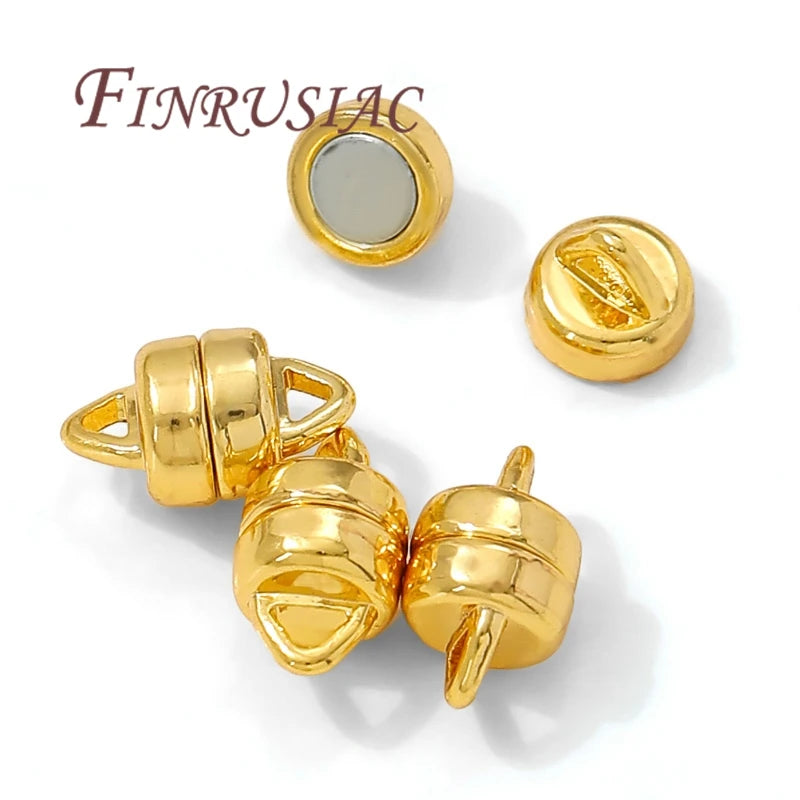 18K Gold Plated Magnetic Clasp 6x10mm – Bracelet & Necklace Magnetic Jewelry Clasp P3