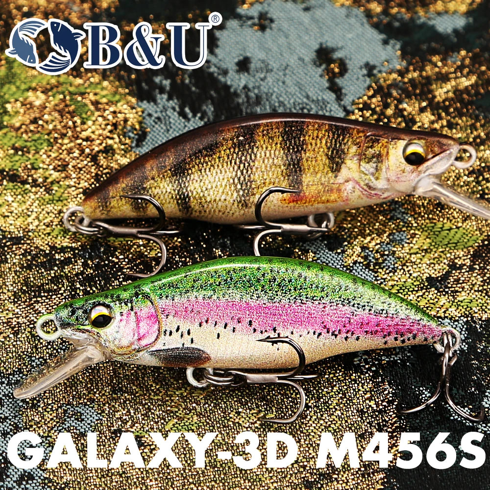 B&U Trout Pattern Sinking Minnow Lure – Bass Pike Trout Sinking Minnow Lure P3