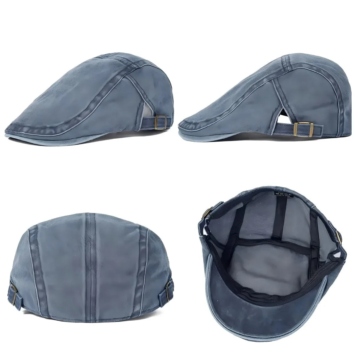 Vintage Washed Denim Beret Hat – Unisex Painter Newsboy Cap Denim Beret Hat P3
