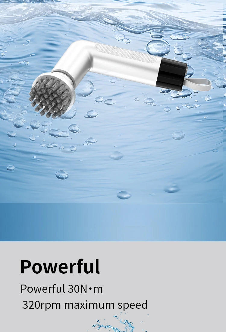 S3 4-in-1 Cordless Electric Spin Scrubber | Battery Display Electric Spin Scrubber P3