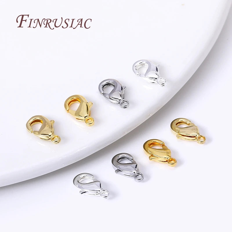 18K Gold Plated Lobster Clasps 10mm/12mm – DIY Jewelry Findings Jewelry Clasps P3