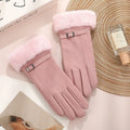 Women's Windproof Touchscreen Winter Gloves – Full Finger Warm Winter Gloves P3 Pink