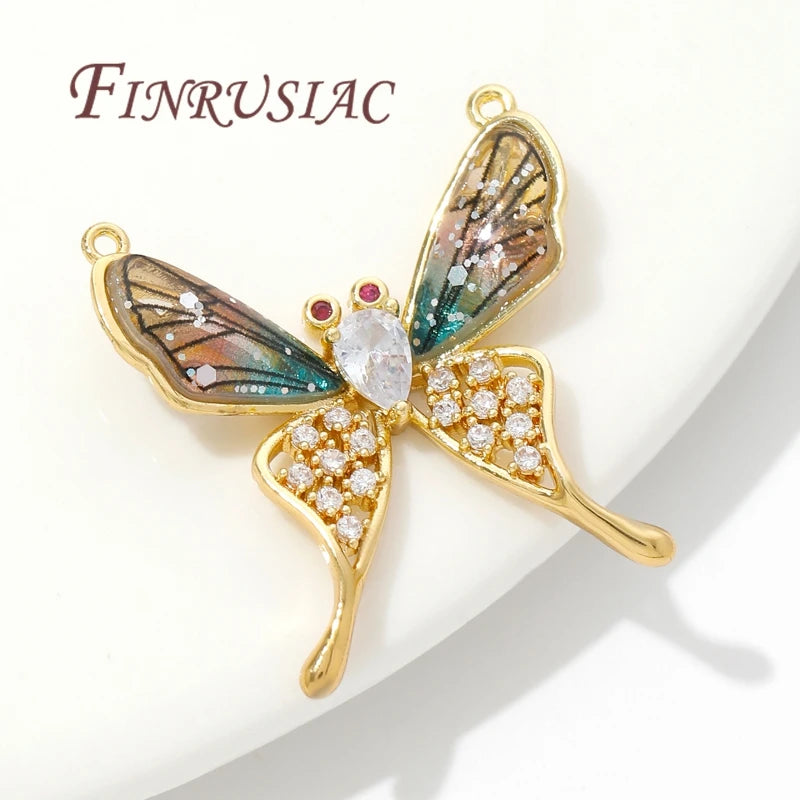 18K Gold Plated Butterfly Charms – DIY Jewelry Connectors Jewelry Charms & Findings P3