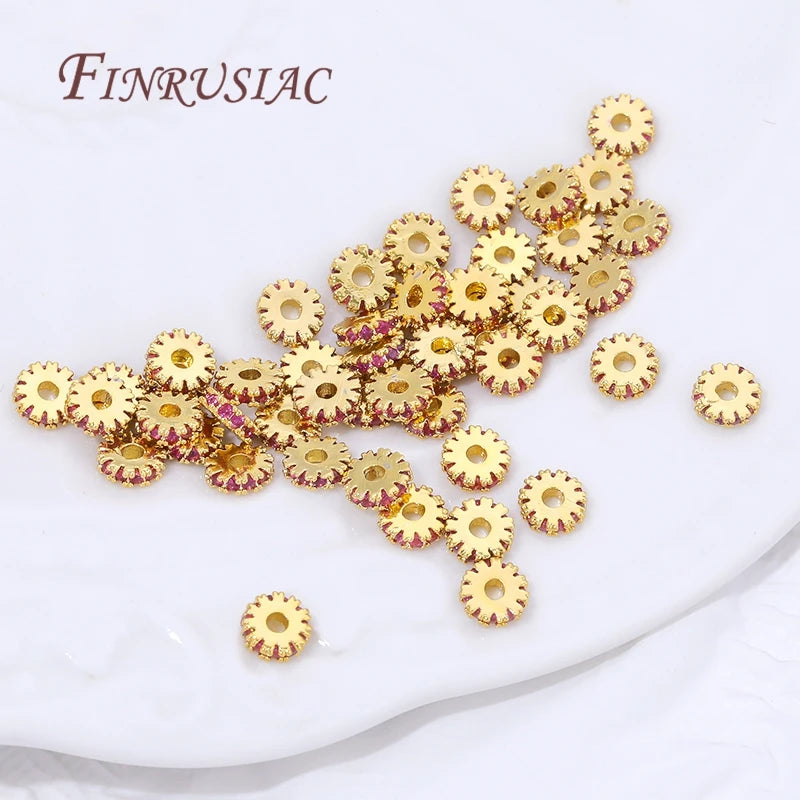 5mm 18K Gold Plated Brass Spacer Beads for Jewelry Making Jewelry Spacer Beads P3