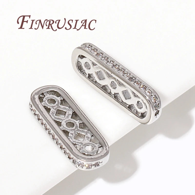 18K Gold Plated Brass Zircon Spacer Beads – DIY Jewelry Spacer Bead Findings P3