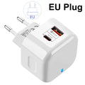 20W Dual Port USB-C PD Fast Wall Charger – EU/US/UK Plug Wall Charger Adapter P3 EU