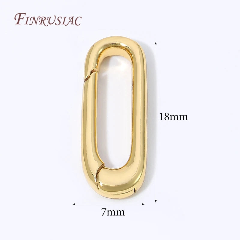 18K Gold Plated Spring Clasp – DIY Jewelry Lobster Findings Jewelry Findings P3 18K Real Gold Plated 4 pieces