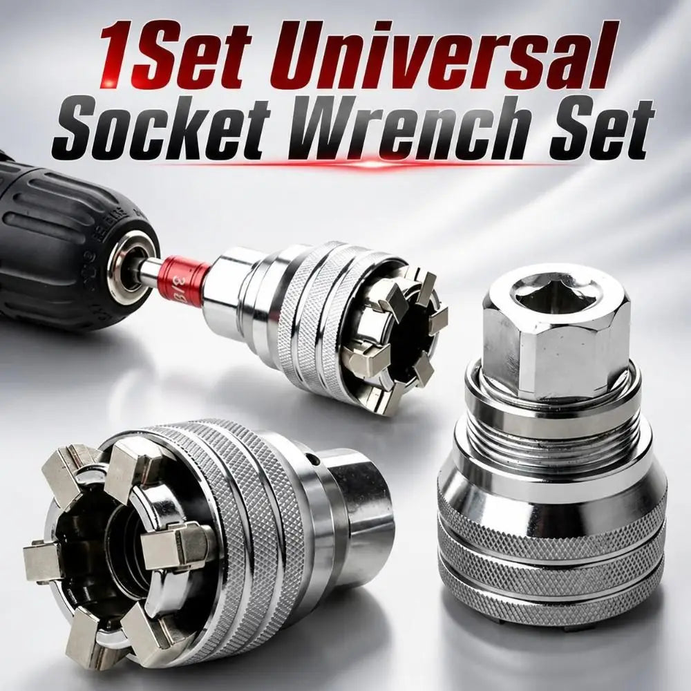 Universal Adjustable Socket Wrench Set 10–19mm | 3/8" Drive Socket Wrench Set P3
