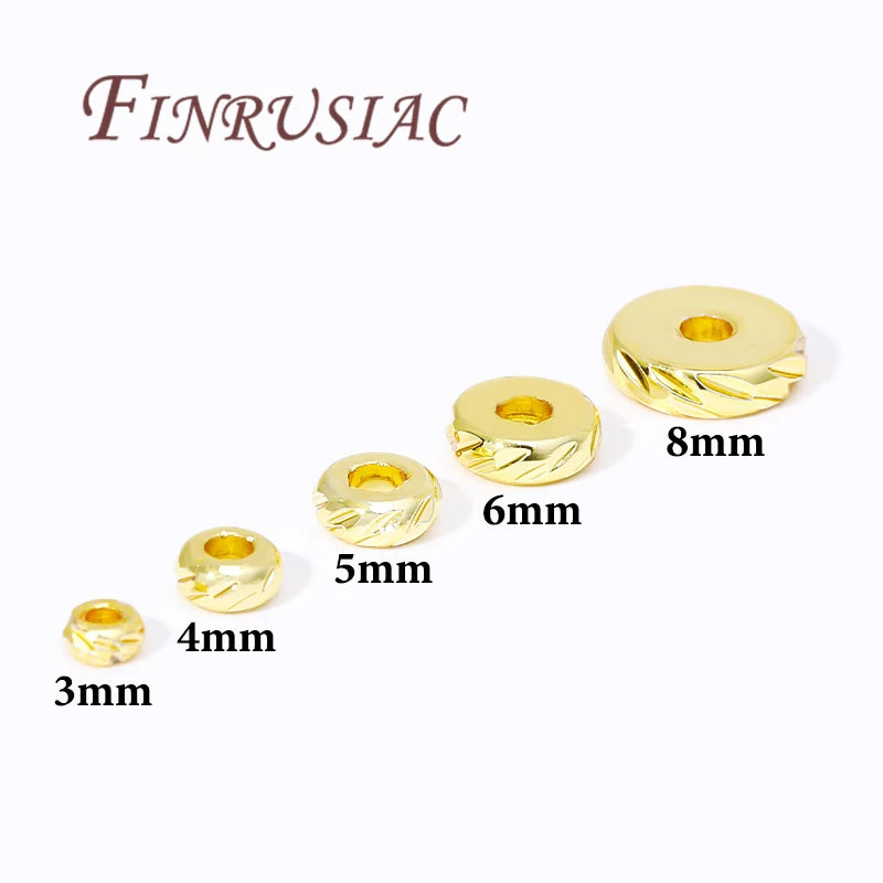 18K Gold Plated Spacer Beads 3mm–8mm | DIY Jewelry Making Jewelry Spacer Beads P3