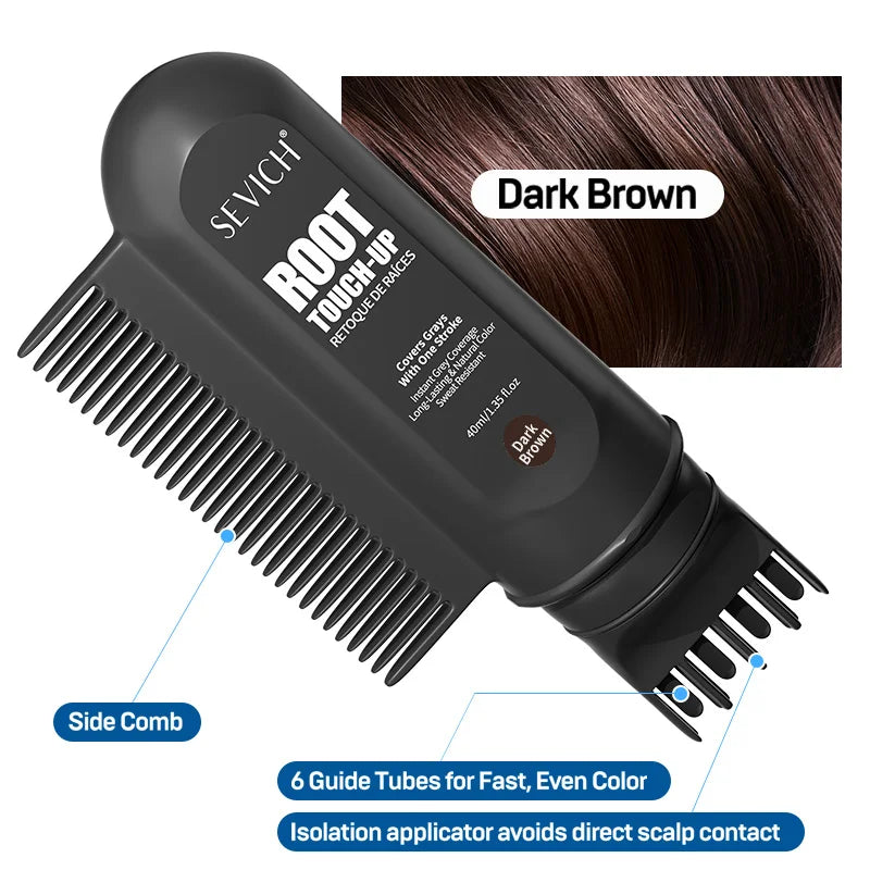 Sevich 2-in-1 Hair Dye Stick with Comb 40ml | Gray Coverage Hair Dye Stick P3 hair color pen 40ml