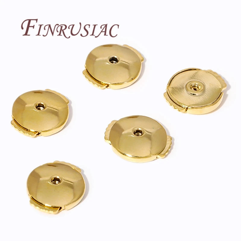 18K/14K Gold Plated Locking Earring Backs for Studs | DIY Findings Earring Back Findings P3
