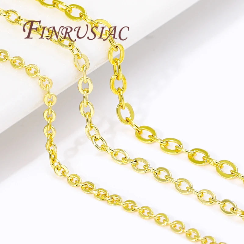 18K Gold Plated O Shape Chain 1.2mm–2mm | DIY Necklace Bulk DIY Jewelry Chain P3