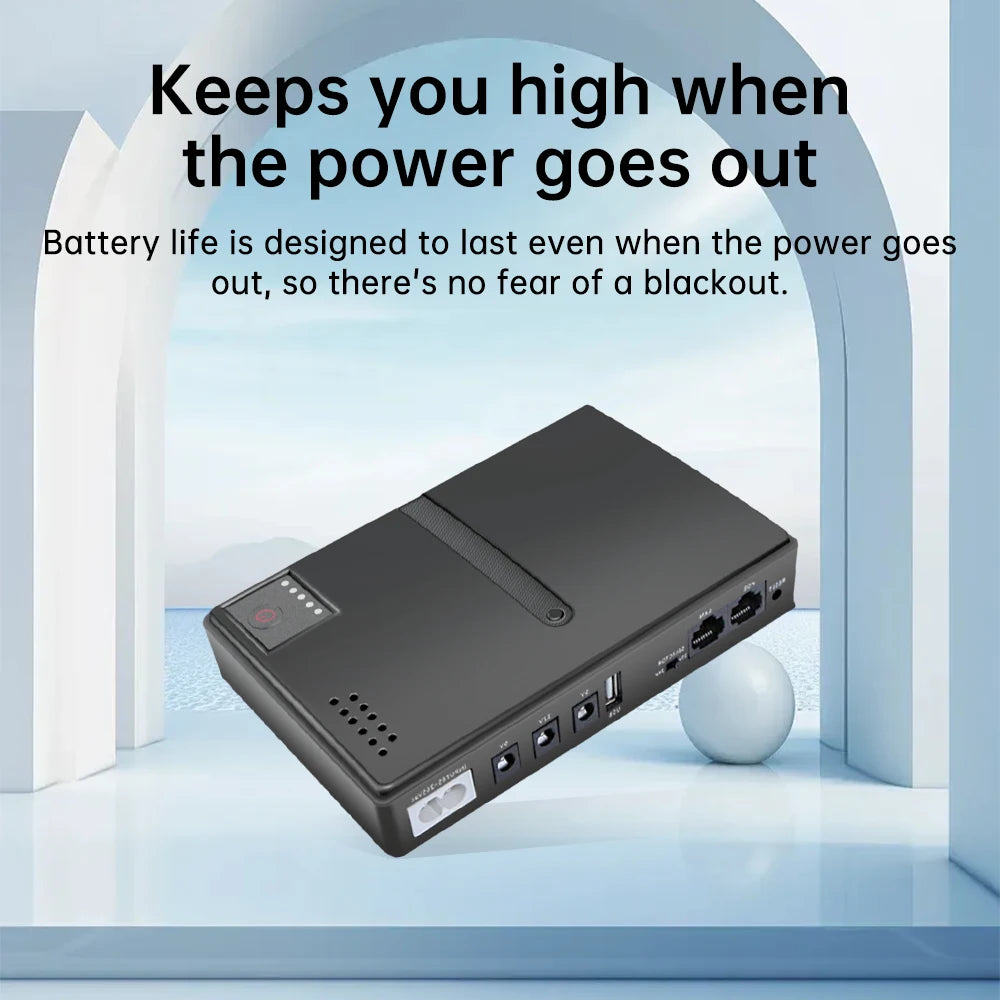 Gaqqee 1018L DC Mini UPS for Router & Modem | 5V–24V Output DC UPS Power Supply P3