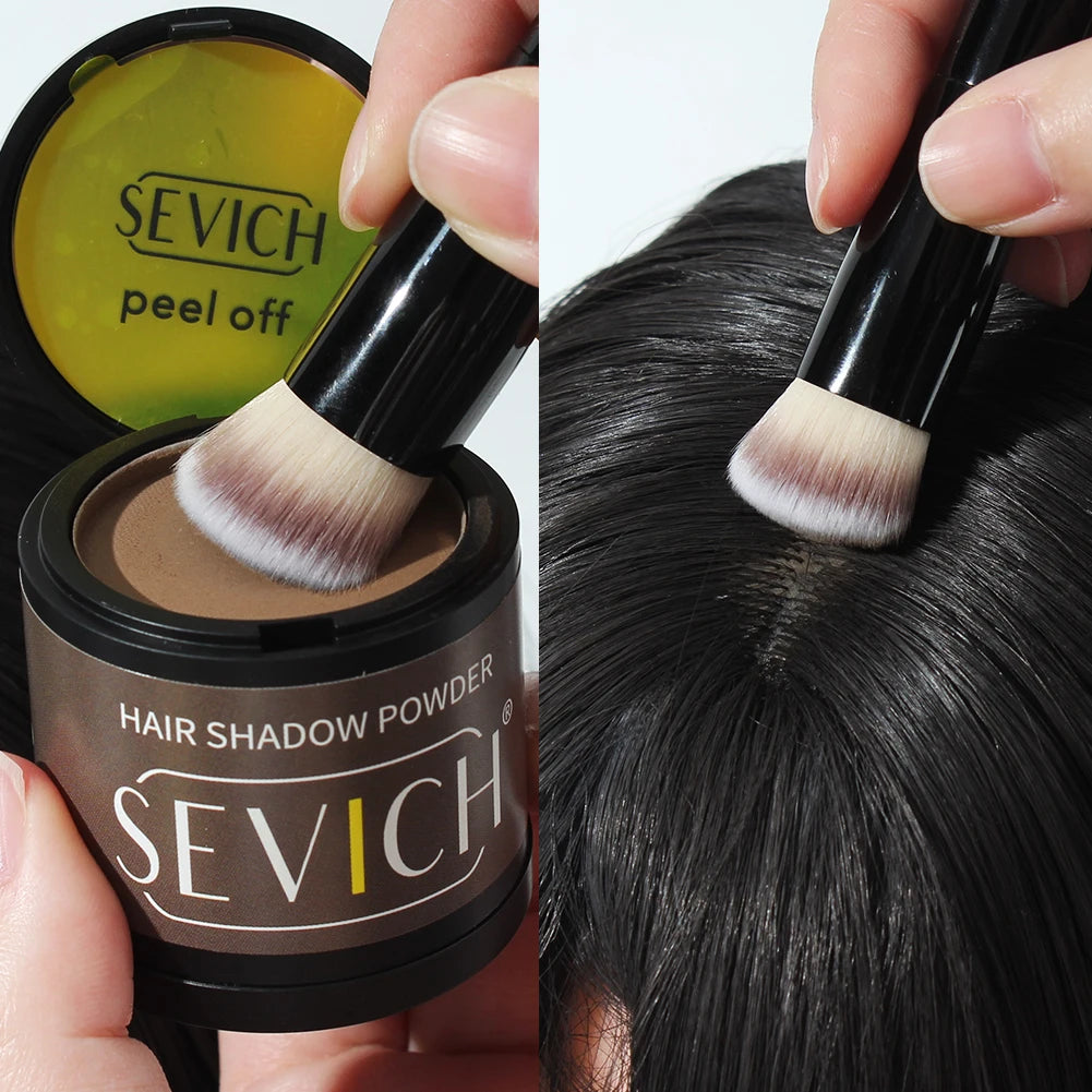 SEVICH Hairline Shadow Powder Kit with Brush – 10g Black Hairline Cover Powder P3