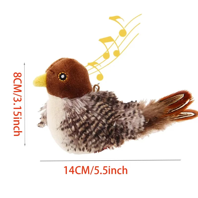 Interactive Plush Bird Cat Toy – Chirping Flapping Wings & Catnip Interactive Cat Toy P3