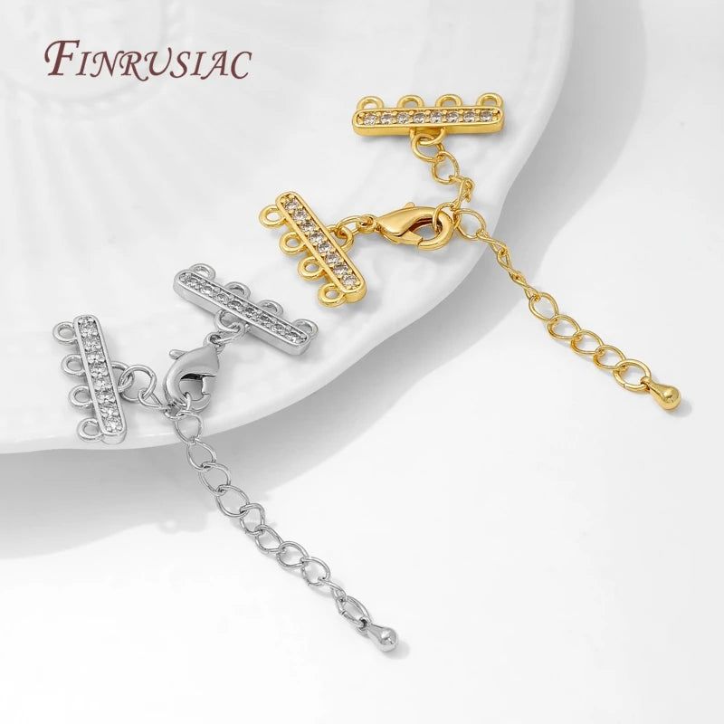 18K Gold Plated Brass Chain Extender – DIY Pearl Necklace Connector Jewelry Finding P3