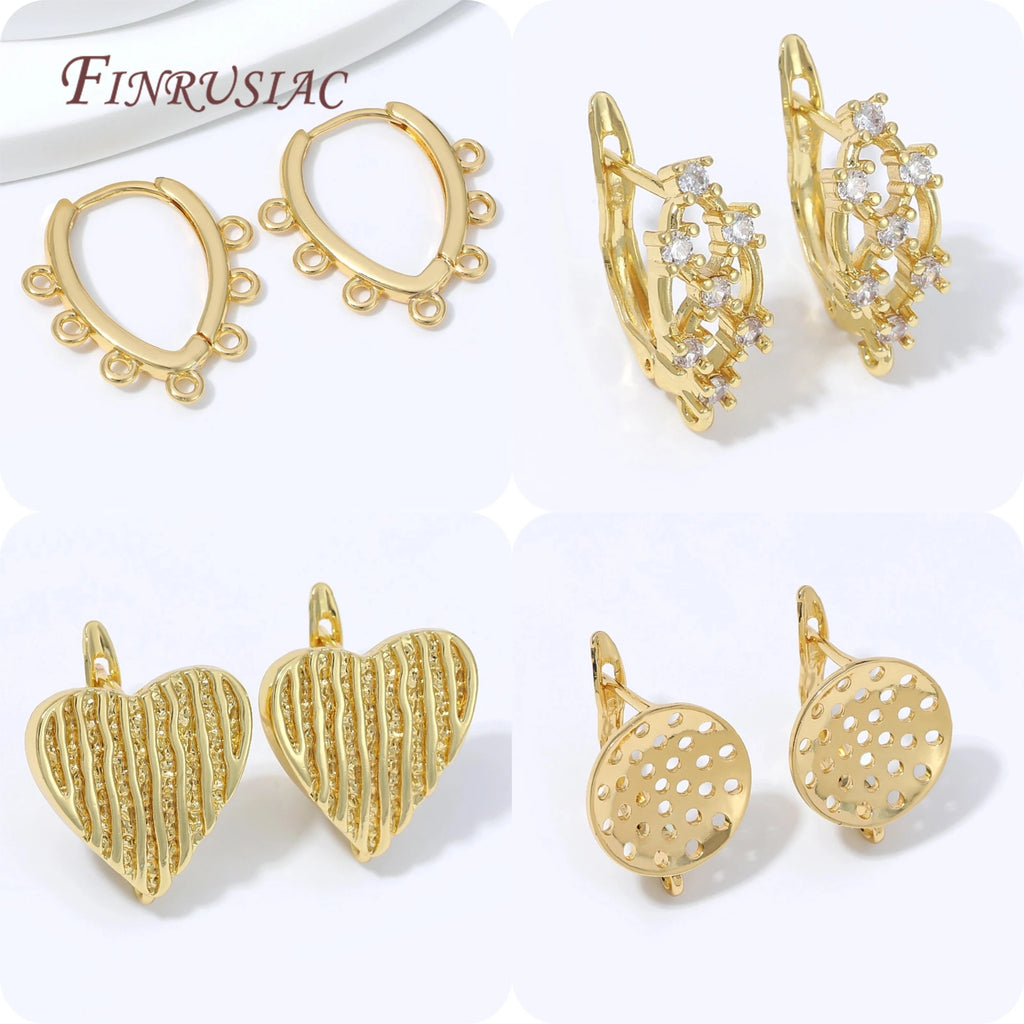 18K Gold Plated Huggie Hoop Earring Blank Base – DIY Jewelry DIY Earring Findings P3
